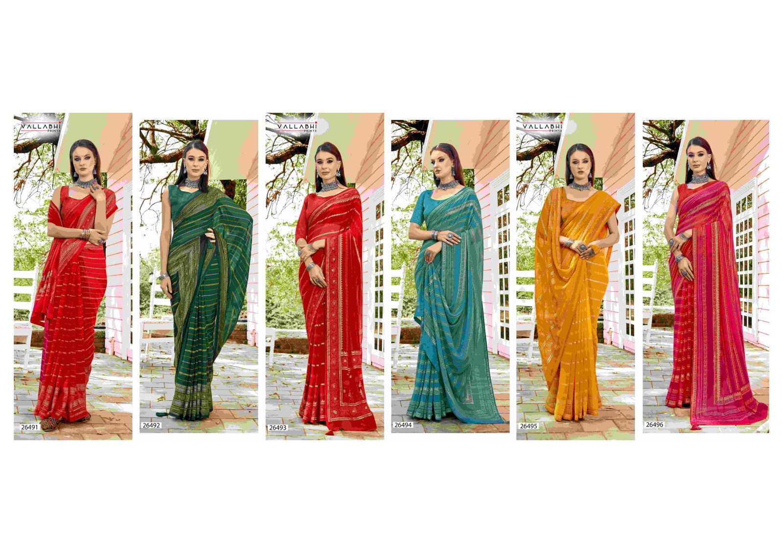 Vidula By Vallabhi Georgette Designer Printed Sarees Wholesalers In Delhi
